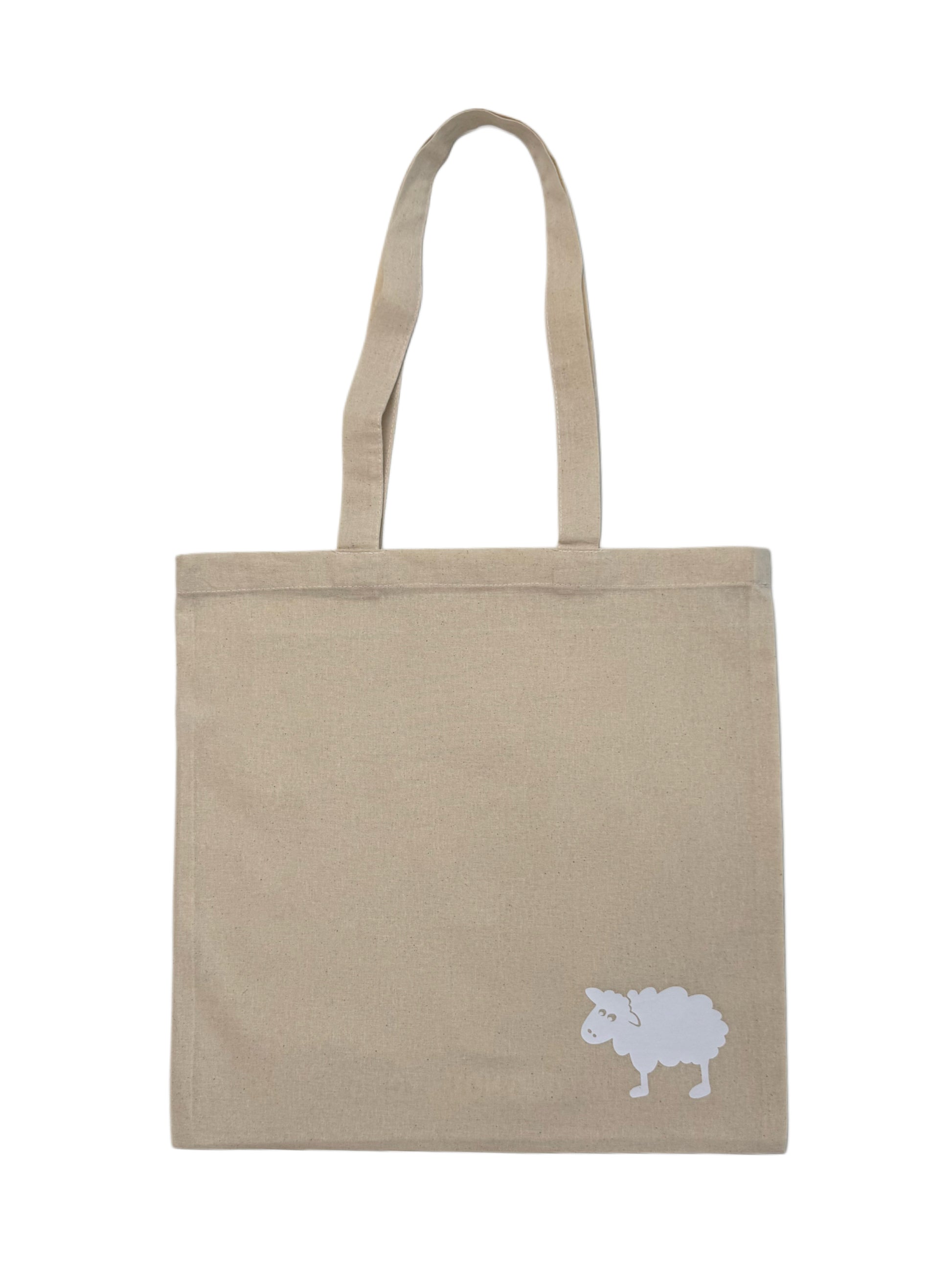 Canvas tote with white sheep graphic - free tote in white sheep bundle